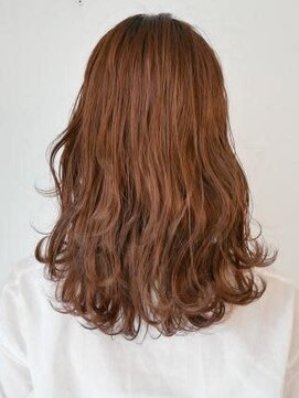 アース 三軒茶屋店(HAIR&MAKE EARTH) かき上げバングスタイル_三軒茶屋_パーマ_ピンクブラウン