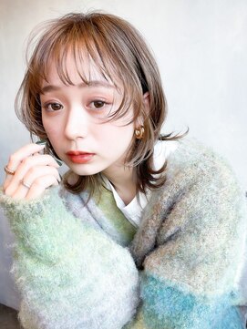 アイティーバイアルバム 藤沢店(IT by ALBUM) レイヤーカットウルフレイヤー_ネビージュこなれミディ_9183