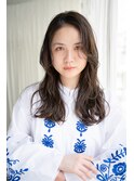 ウザバングが可愛い柔らかネビージュロング・・・HINATA
