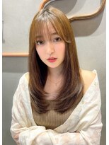 ロンド エスポワール 錦糸町(Lond espoir) 〇韓国前髪ザクザクレイヤーピンクベージュシースルーバング