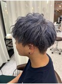 メンズスタイル×ブルーシルバー