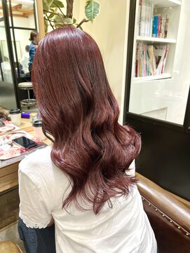 ローネス ギンザ(LONESS ginza) 高発色チェリーピンクカラー髪質改善トリートメント銀銀座暖色