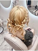 ツインおだんご/梅田ヘアセット