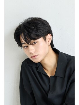 フリーラ 横浜(freera) メンズダークアッシュニュアンスパーマ韓国マッシュウルフカット