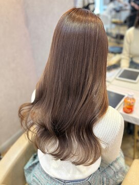 ロンド フィーユ(Lond fille) メルティカラーフェミニンロング似合わせカット韓国ブリーチなし