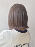 ピンクグレージュカラーケアブリーチハイトーンカラーボブヘア
