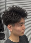 メンズショート/アップバング/短髪/刈り上げ/ビジネス/社会人