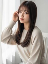 ソンノ(sonno)&nbsp;ローレイヤーカット 20代 ブラウンベージュ 顔周りカット 艶髪