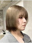 ROUIS 津田沼 ナチュラルブラウン裾カラー/ミルクティーベージュ