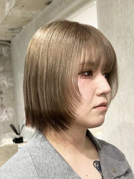 ルイ(ROUIS produced by LUCK 津田沼) ROUIS 津田沼 ナチュラルブラウン裾カラー/ミルクティーベージュ