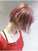 【azu】ピンクベージュ　デザイン　ボブ
