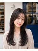 酸性ストレート韓国レイヤー/ナチュラル/毛先レイヤー