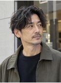 大人センターパートニュアンスパーマ