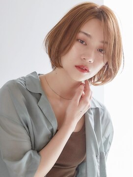 フォンズ(FONS) 顎ラインボブ マッシュショートフォギーベージュ ショートパーマ