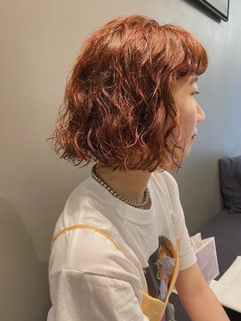 ネロ ヘアアンドライフストア 渋谷(NERO HAIR AND LIFESTORE) 【田中結】 切りっぱなしボブパーマ