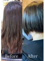 アークスヘアー&nbsp;大人かわいい/小顔/丸み/大人耳掛け☆暗髪×小顔ショート