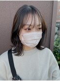 ダークトーンの外ハネヘア【静岡/髪質改善/デザインカラー】