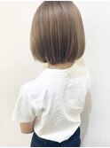 【morio成増/玉井】ベージュ　ボブ　ダブルカラー　