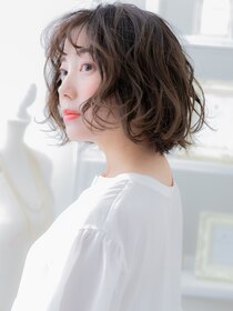 モッズヘア 越谷(mod's hair)&nbsp;ミックスカール小顔くせ毛風ふわふわボブa越谷20代30代40代