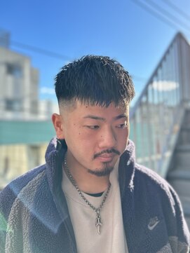 ザ フェイダーズ(The Faderz) 束感ツーブロックマッシュスキンフェードクロップメンズショート