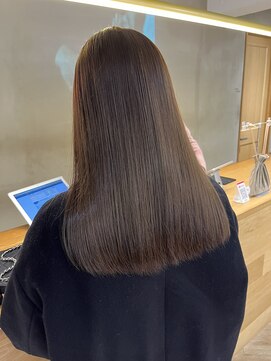 ローレンジウ(LOREN JU) 透明感髪質改善ベージュダブルカラーミルクティーグレージュ