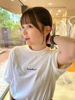 ノラ ヘアーサロン(NORA HAIR SALON)&nbsp;ナチュラル小顔前髪あり後れ毛サイドバング結べるボブくびれヘア