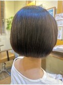 【La shicお客様スタイル】ワンレンボブとネビ－ジュカラ￥