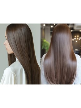 潤い&艶感、理想の髪質を実現♪カット+ダメージレス縮毛矯正+TOKIOorOggiOttoTR￥18600～