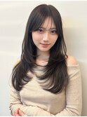 ハッシュカットザクザクレイヤー韓国フェイスレイヤー