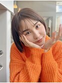 20代/30代/ニュアンスカラー/小顔/前髪カット/ショート/表参道