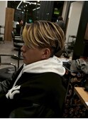 アップバングセンターパートツイストスパイラルバレイヤージュ