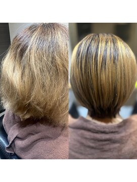 ヘアドクターベガ(hair Dr.VEGA) ブリーチ毛に縮毛矯正？！