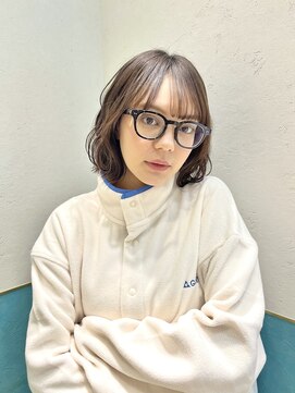 ロンド レグリーズ 立川(Lond leglise) ミニボブレイヤー/レイヤーカット/ダークアッシュ/顔周り/立川