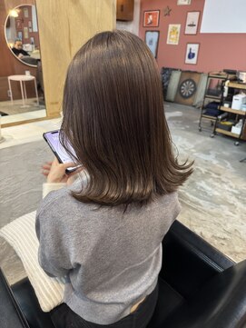 チャプター 問屋町(chapter) 透明感ケアカラーヘーゼルベージュレイヤーカット韓国ヘア