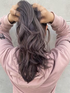 グランミリ(Grand mm) 透明感ラベンダーグレージュロング