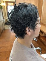 ユー(yuu) メンズミディアム大人パーマ【黒髪/阿波座/新町/西長堀/本町】