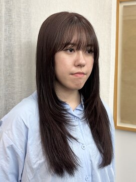 シベルバレー 横浜(sibell) ロングレイヤーカット顔周りレイヤーウルフハッシュカット韓国