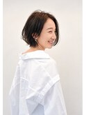 大人の動きのあるボブ30代40代50代60代ショートボブ