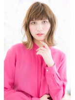 ミック 日暮里店(miq) グラデーションカラーx外ハネカジュアルミディa