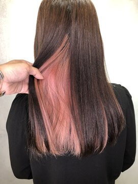 テテ(TETE) インナーカラー　ピンク　長堀橋×心斎橋