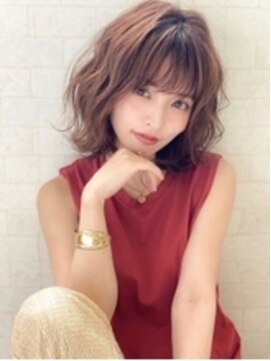 アグ ヘアー ソー 日向市駅前店(Agu hair soooo) 《Agu hair》軽さが◎エアリーウェーブミディ
