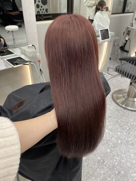 ロンド マーレ 天神大名店(Lond mare) ピンクブラウン/暖色カラー/カシスピンク/韓国ヘア/顔周りカット