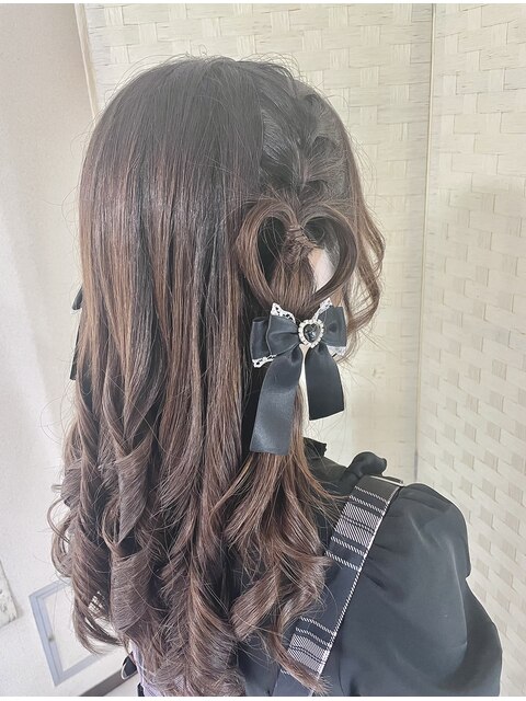 量産ハートヘアアレンジ