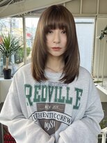 アクアオモテサンドウ(ACQUA omotesando) △ダブルカラーオリーブベージュレイヤーカットウルフカット