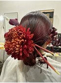編込みシニヨン