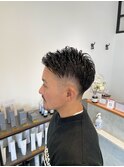 爽やかツーブロアップバング