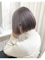 フリーラ 表参道(freera) @kamiishi_freera ケアブリーチカラー 透明感グレージュ