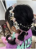 プリンセス風お子様ヘアセット 弘前市