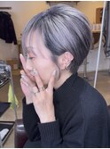 【白髪ぼかし】脱白髪染めホワイトシャドールーツ×ブリーチ４回