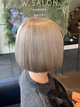 ダブル アンダーバー サロン(W_SALON) 【W_SALON 河原町】ミルクティーグレージュ